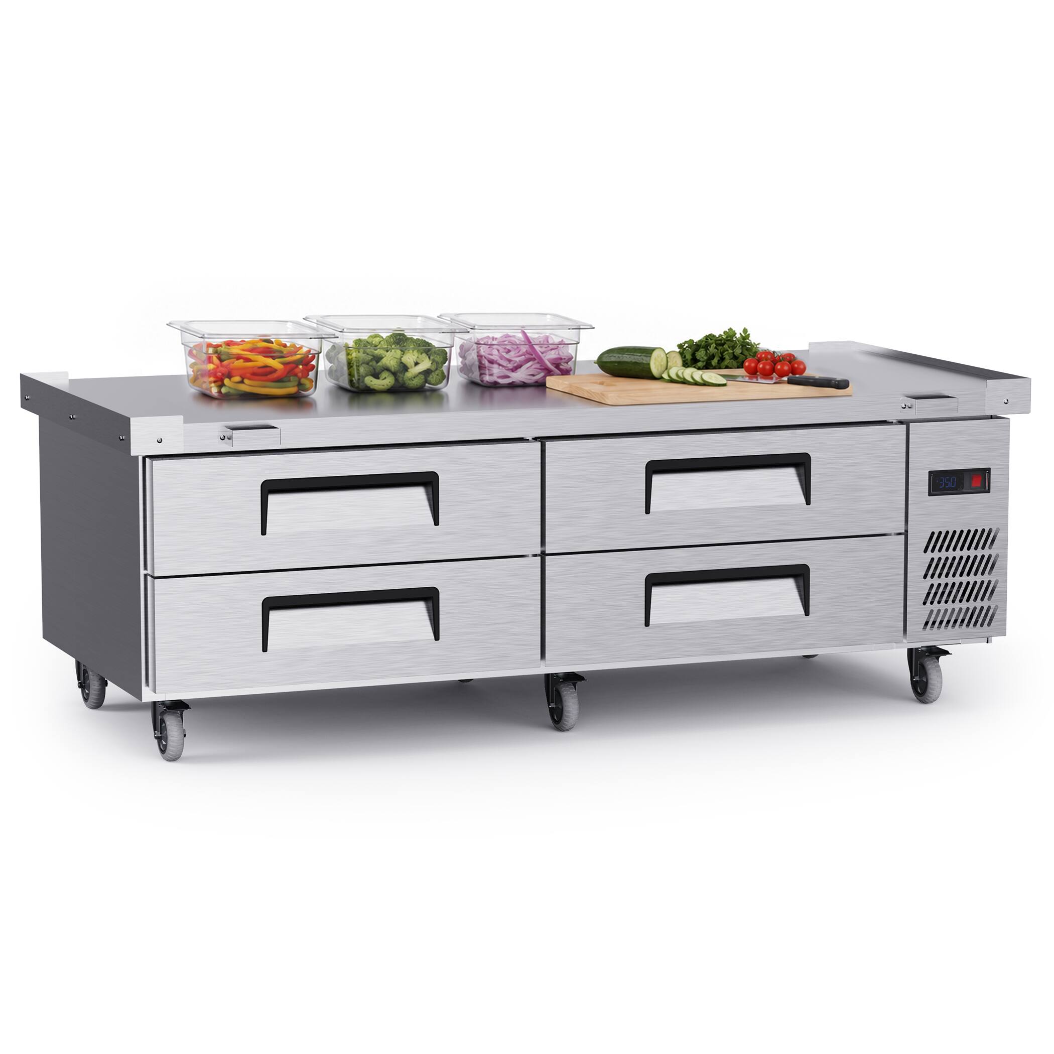 Coolake 72 in. 14.2 cu. ft. Commercial Undercounter Worktop ...