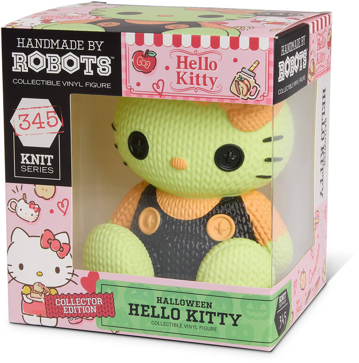 HANDMADE BY ROBOTS  
COLLECTIBLE VINYL FIGURE  
345  
KNIT SERIES  

Hello Kitty  
COLLECTOR EDITION  

HALLOWEEN KITTY  
COLLECTIBLE VINYL FIGURE