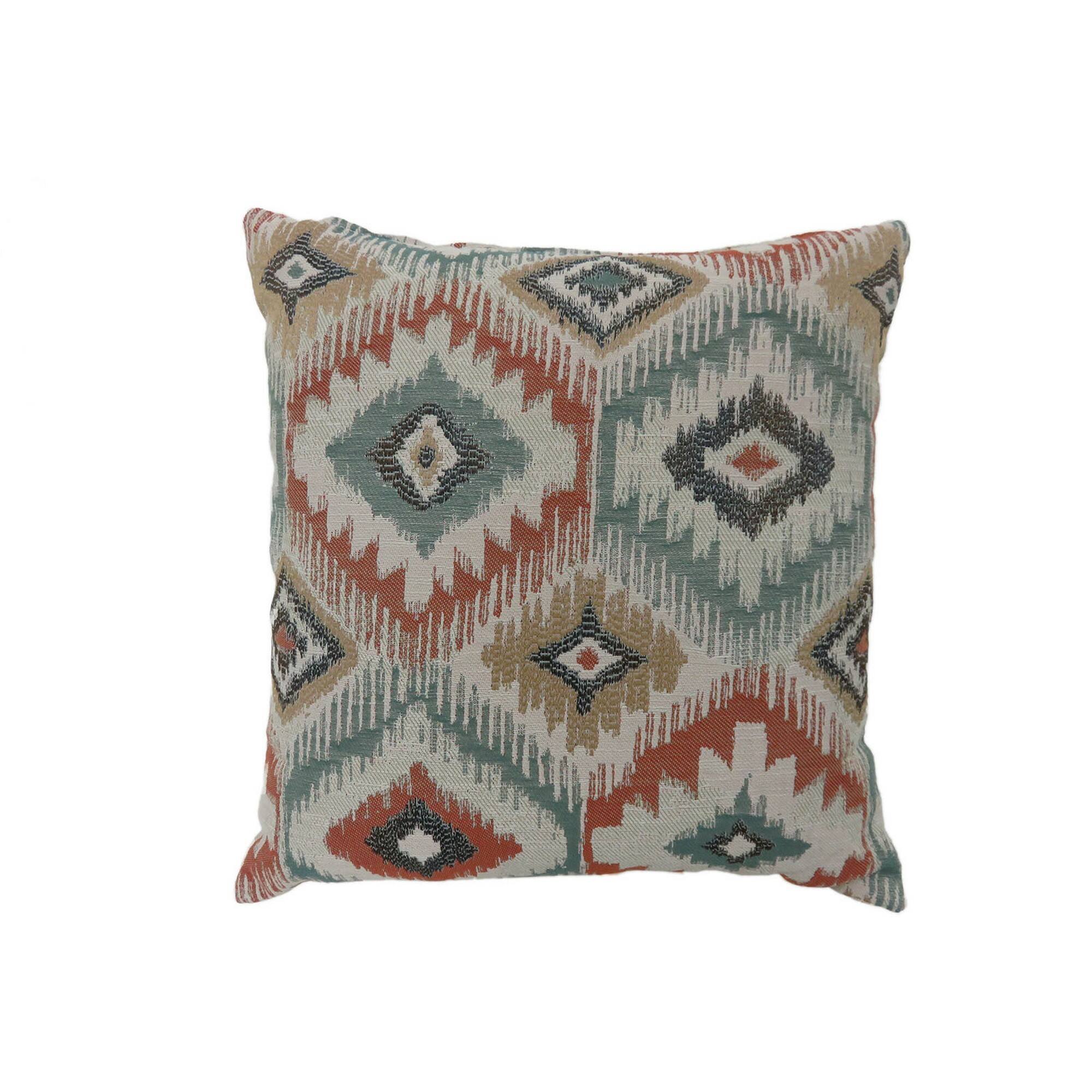 Front. Manhattan Lane - Contemporary Style Diamond Patterned Set of 2 Throw Pillows - Multicolor.