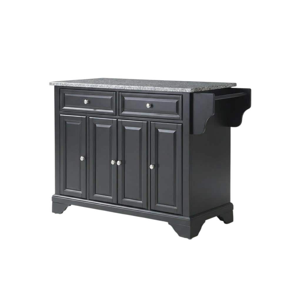 Crosley Furniture - Lafayette Granite Top Full Size Kitchen Island/Cart - Black price history on PriceWatchPro