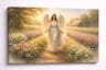 FC Design - Large Canvas 24x36" Ready-to-Hang Warm Garden Angel Path Art Painting Home Wall Décor - MultiColor