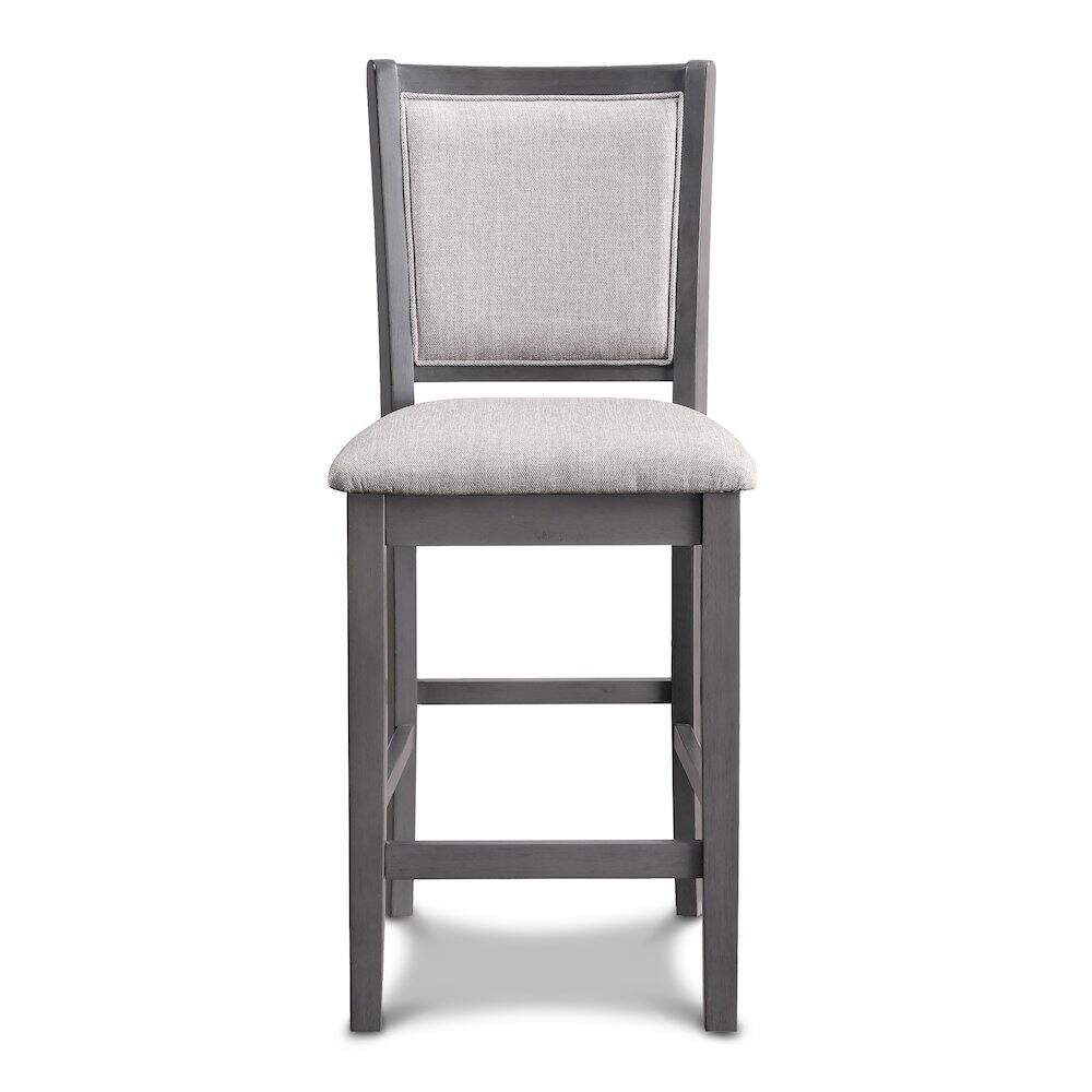 Left. New Classic Furniture - Amy Wood Counter Chair in Gray (Set of 6) - Gray.