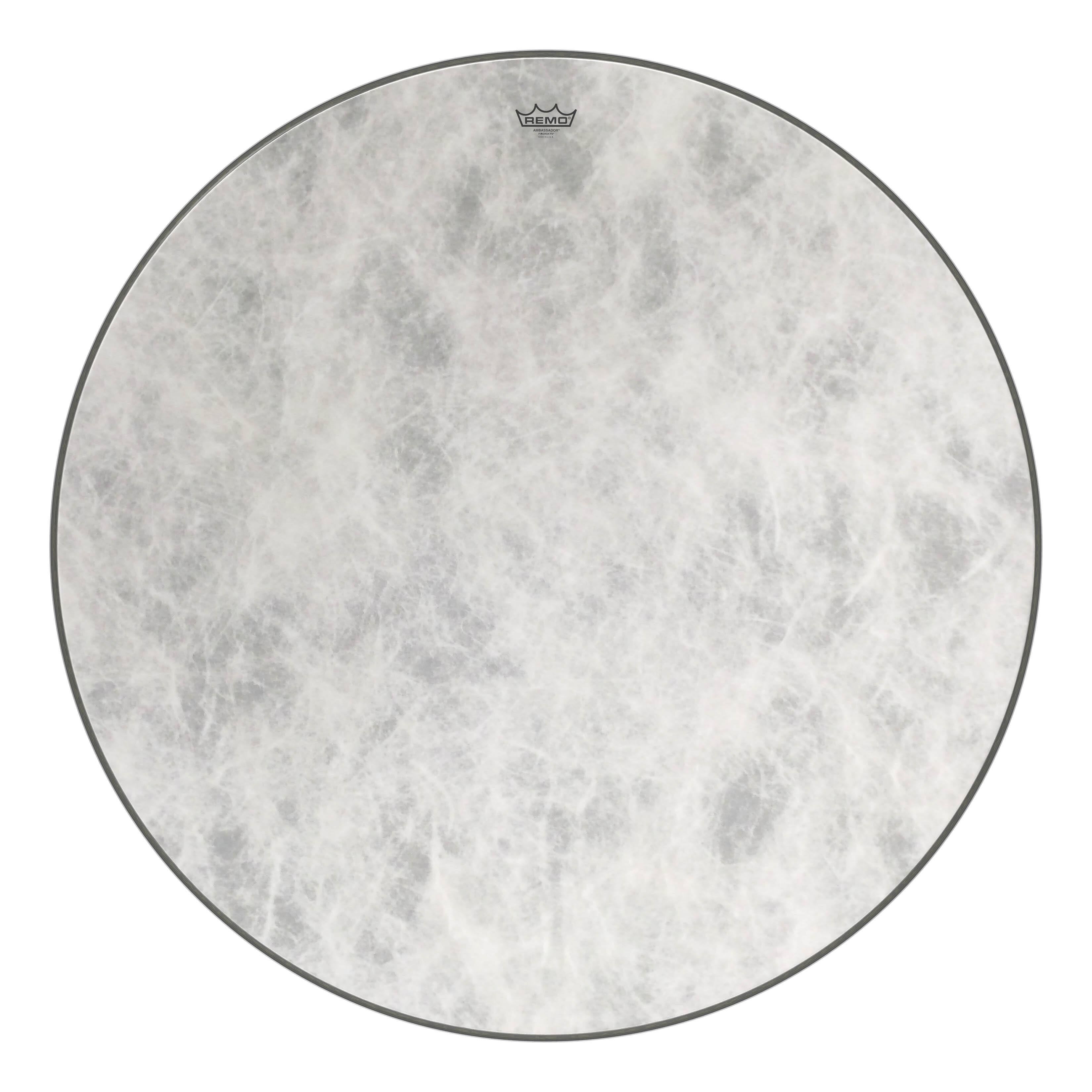 Front. Remo - Ambassador Fiberskyn 40-Inch Bass Drumhead with Warm Full-Range Tone for Percussion Applications.