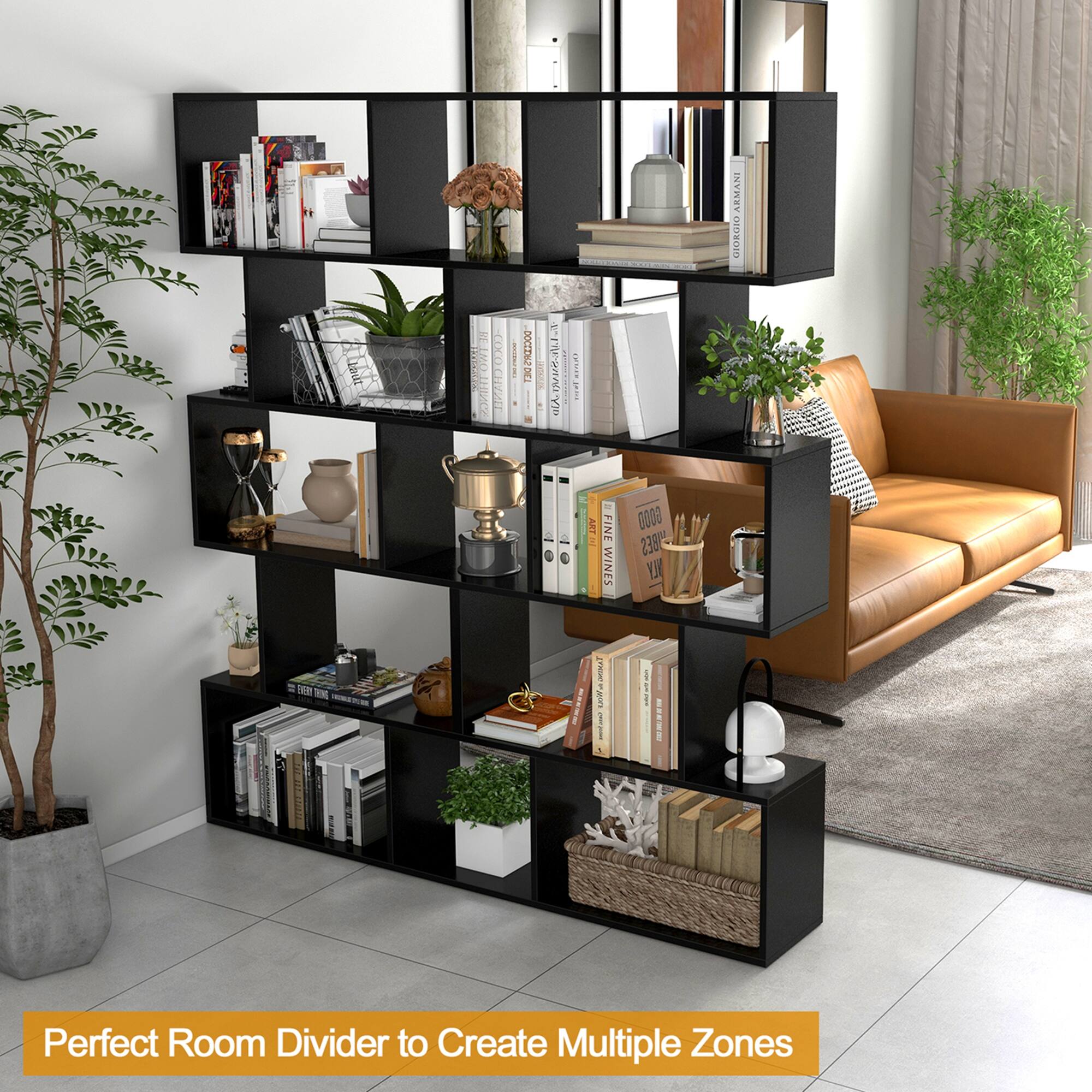 Perfect Room Divider to Create Multiple Zones | PELAED aX CHUPAR | 000w-20 R IEONEIA i NOETU  | GIORGIO ARMANI ART FINE WINES GO00 238 YI =  M I OREI  ! |  I |