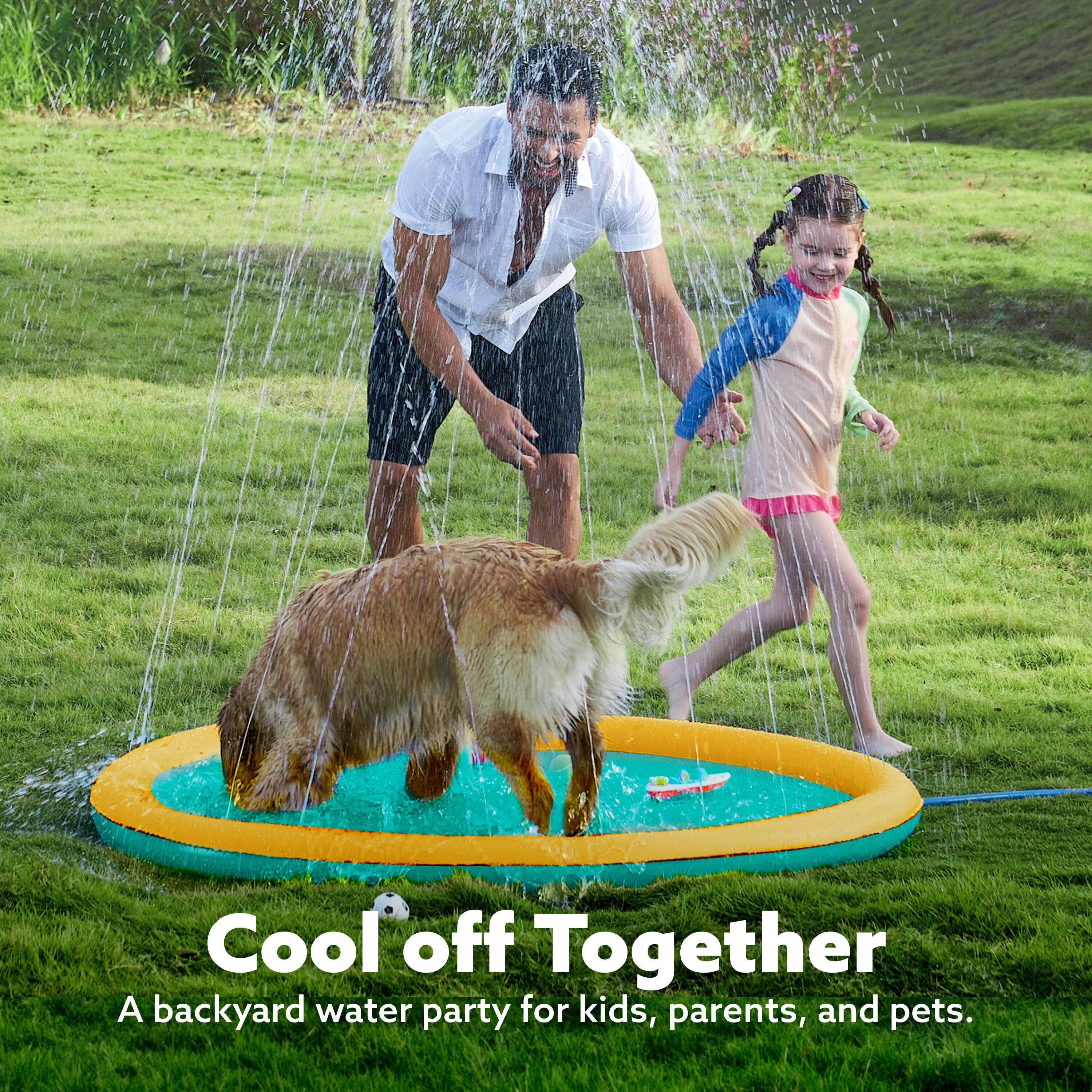Cool off Together  
A backyard water party for kids, parents, and pets.