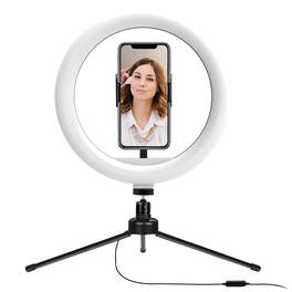 Supersonic - PRO Live Stream 10” LED Table Top Selfie Ring Light