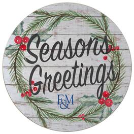 Jardine - Franklin & Marshall Diplomats 20'' x 20'' Season's Greetings Circle - White