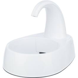 TRIXIE - Curved Stream 84.5oz Drinking Fountain for Cats and Dogs - White