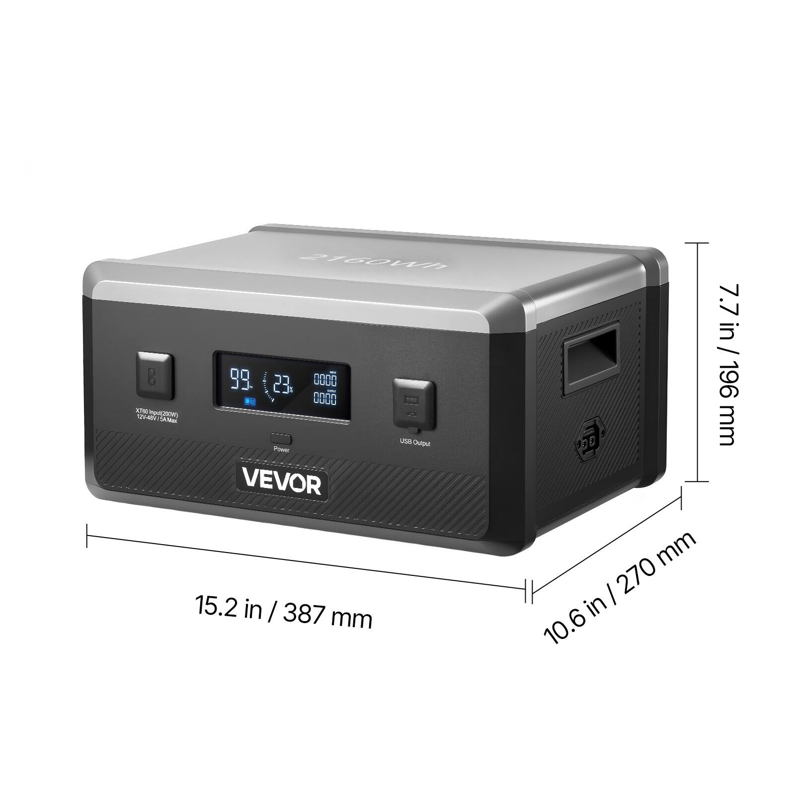 60 8 99 23 0000 Jt 0000 - igot2aen 8-VS SAMax - use Duput - VEVOR 15.2 in / 387 mm 7.7 in / 196 mm 10.6 in / 270 mm