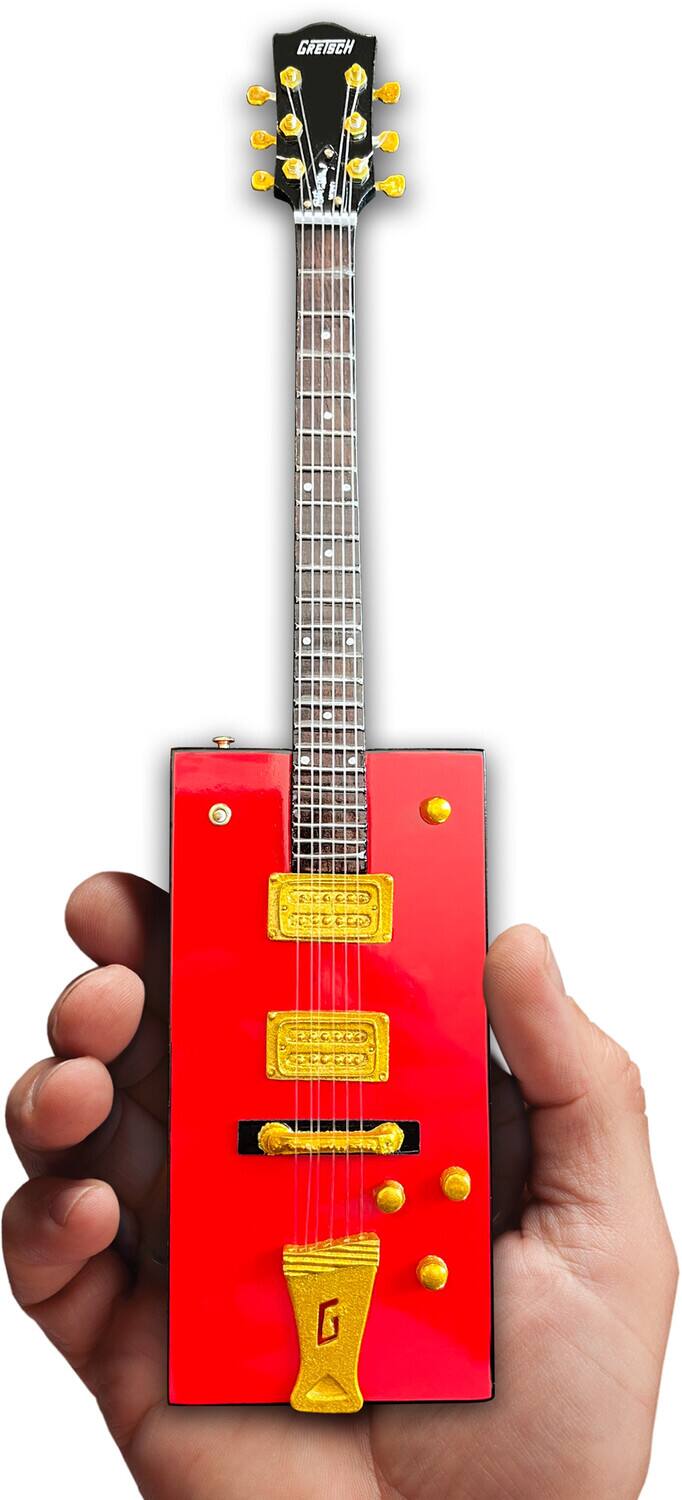 Alt View 1. Axe Heaven - Axe Heaven -Bo Diddley - Bo Diddley Signature Firebird Red Gretsch G6138 Box Mini Guitar Replica - Collectibles - Multicolor.