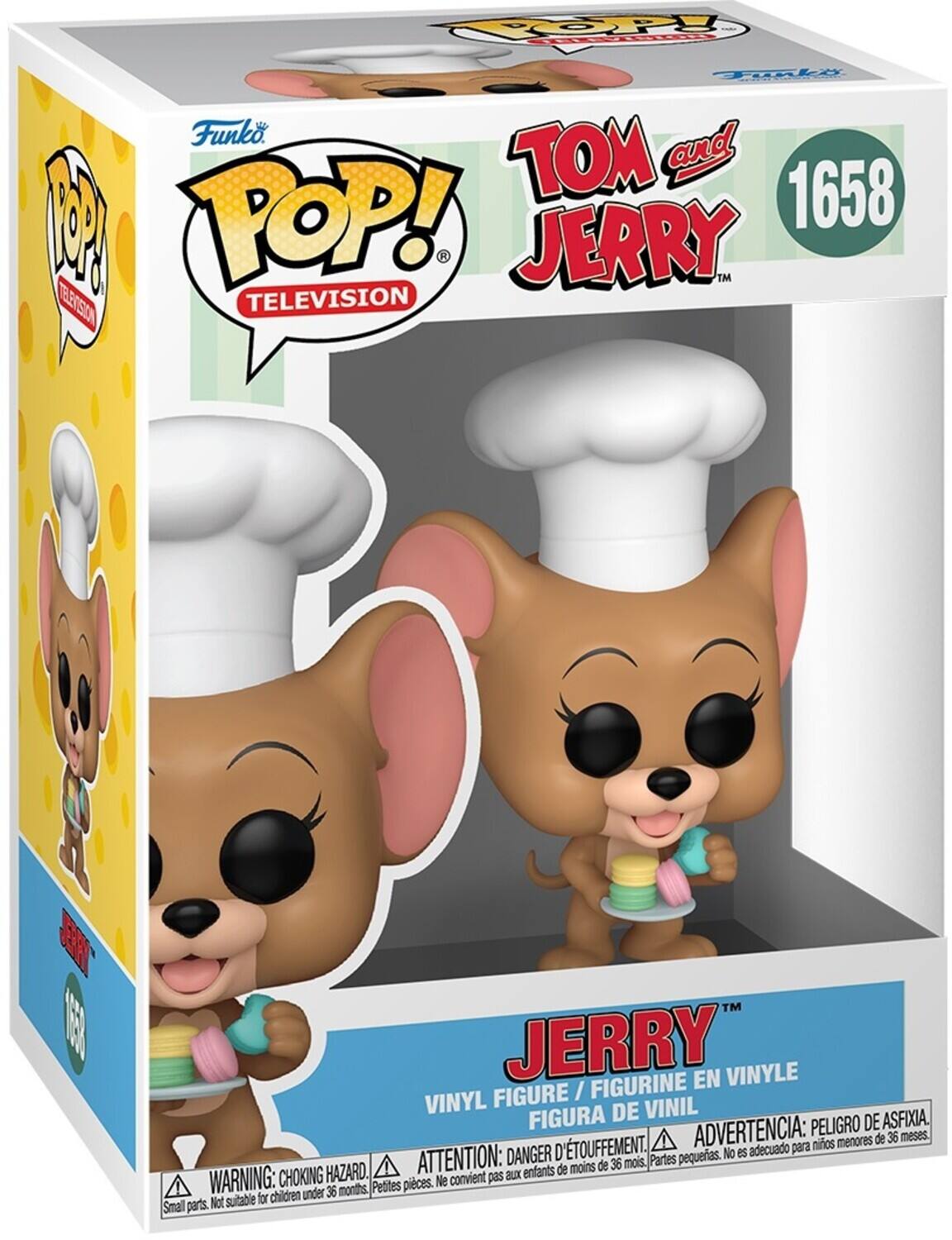 HOP T Tal Funko. TOM and M POP! 1658 JERRY TM EECSION TELEVISION EA JERRY EN VINYLE FIGURE / FIGURINE VINYL DE VINIL FIGURA ADVERTENCIA: PELIGRO DE ASFIXIA. menores de 36 meses. D'TOUFFEMENT. adecuado para nios DANGER pequeas. No es HAZARD. ATTENTION: BUXX enfants de moins de 36 mois, Partes WARNING: CHOKING Petites pieces. Ne convient pas children under 36 months Not sutable for Smal parts.