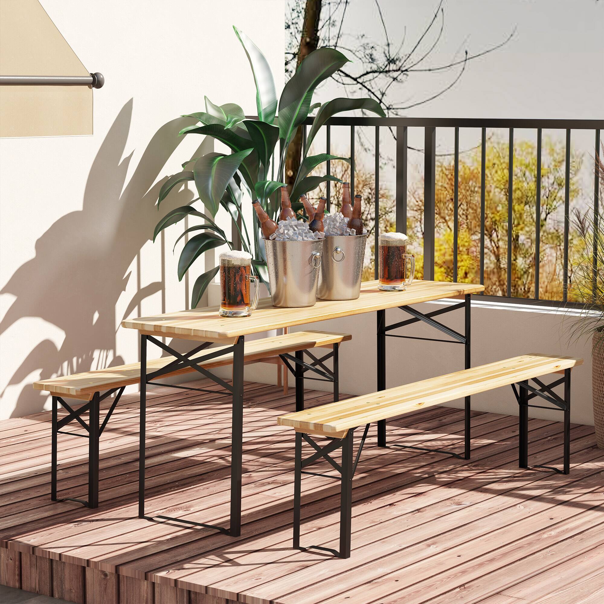 テーブル・チェア・ハンモック CAPTAIN STAG WOOD PICNIC TABLE VINTAGE Amazon.com : Giantex Picnic Table Bench Set with Umbrella