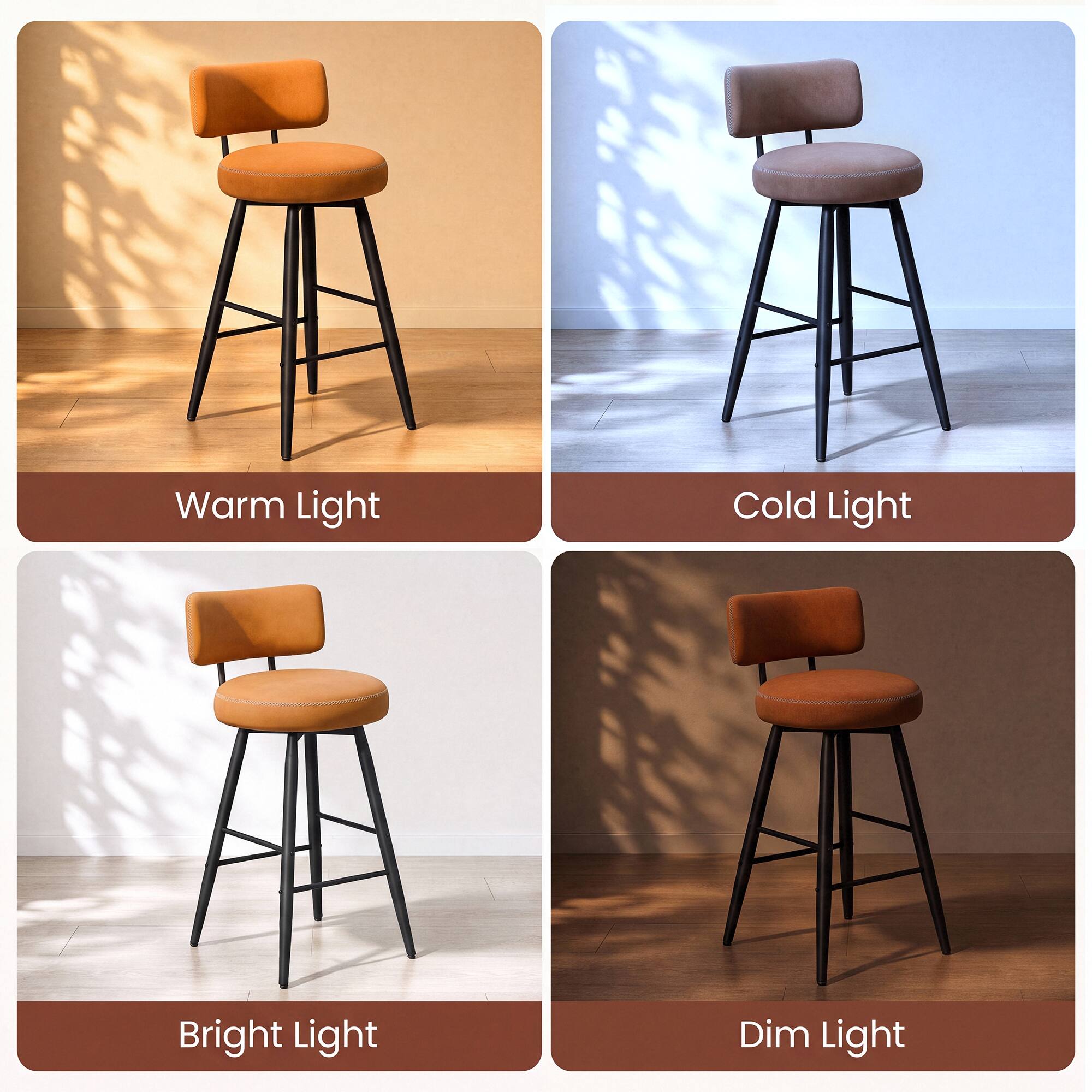 Warm Light  
Cold Light  
Bright Light  
Dim Light