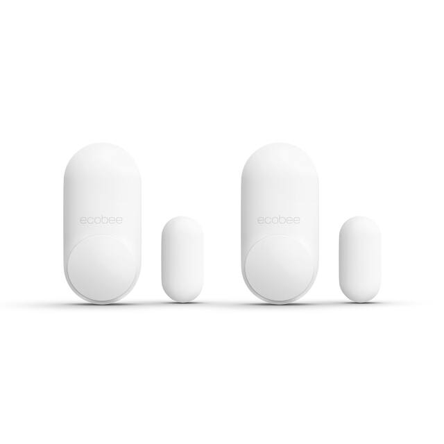 ecobee - Smart Sensor for Doors & Windows 2 Pack - Wifi Contact Sensor for Home Security, Energy Savings - White