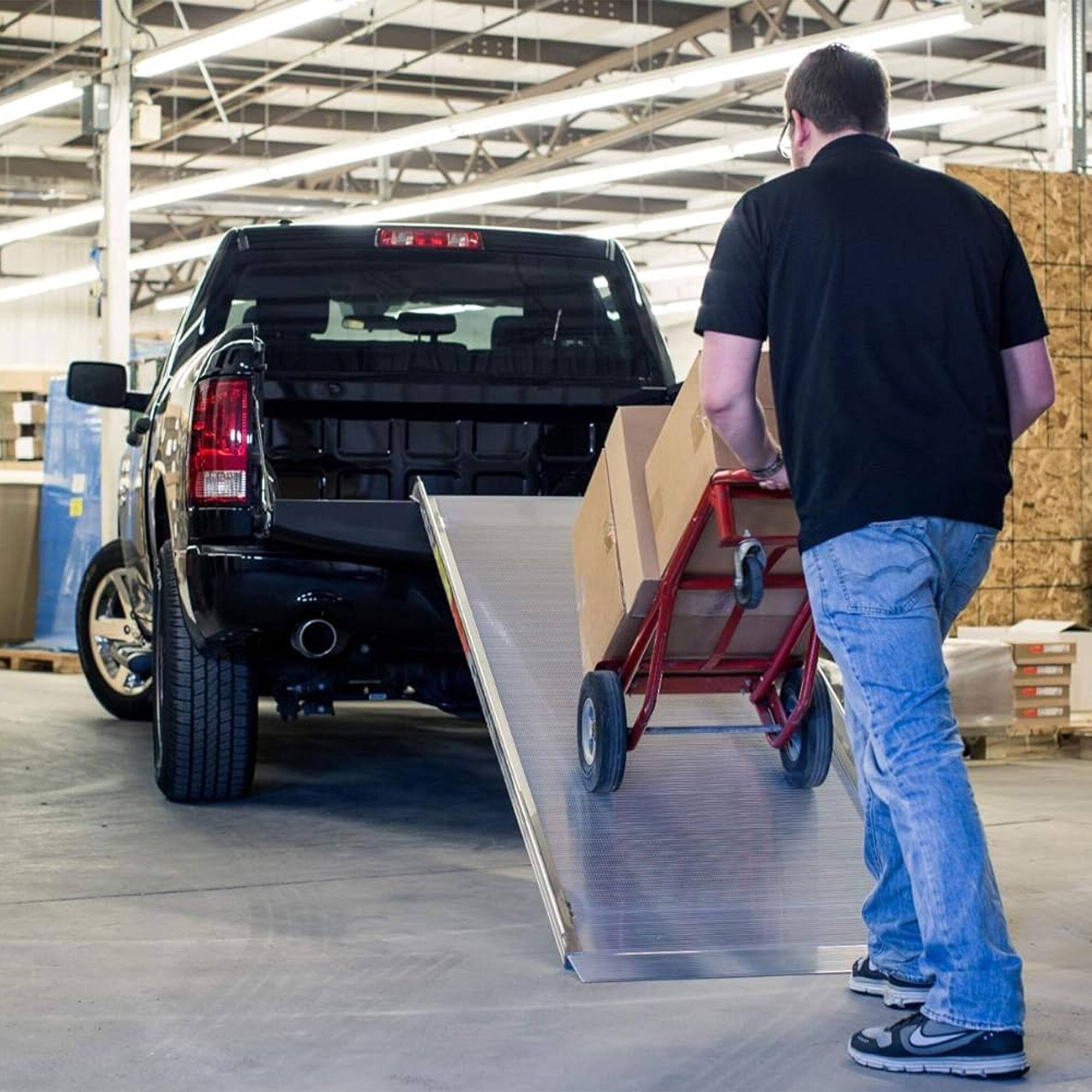 Alt View 2. EZ-ACCESS - EZ-ACCESS TRAVERSE 4 Foot Walk Ramp w/Textured Surface & Hook/Strap Attachment - GREY.