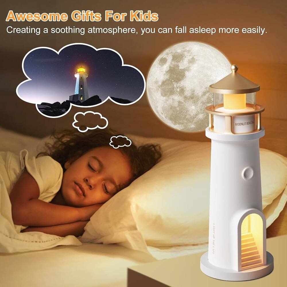 Awesome Gifts For Kids  
Creating a soothing atmosphere, you can fall asleep more easily.  

MOONLIT BEACON  
LIGHT UP THE LIFE