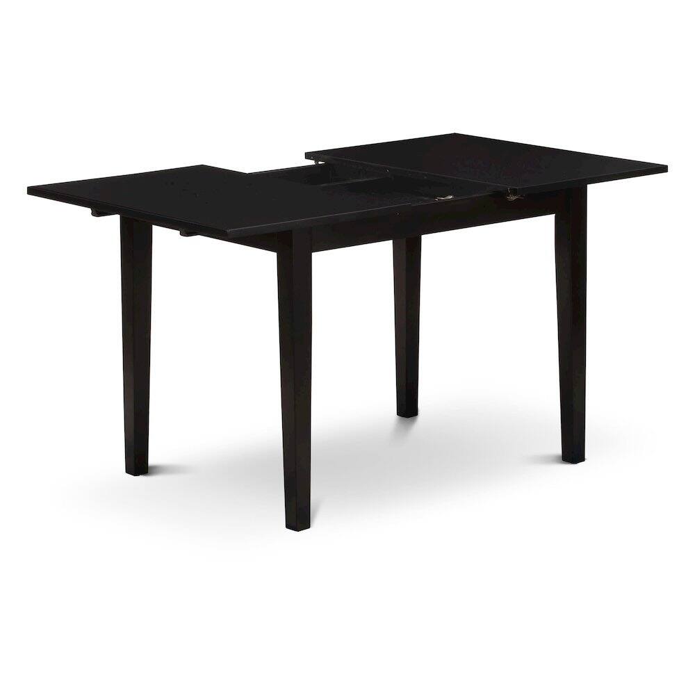 Left. FurniFact - Rectangular Wood Dining Table - Brown.