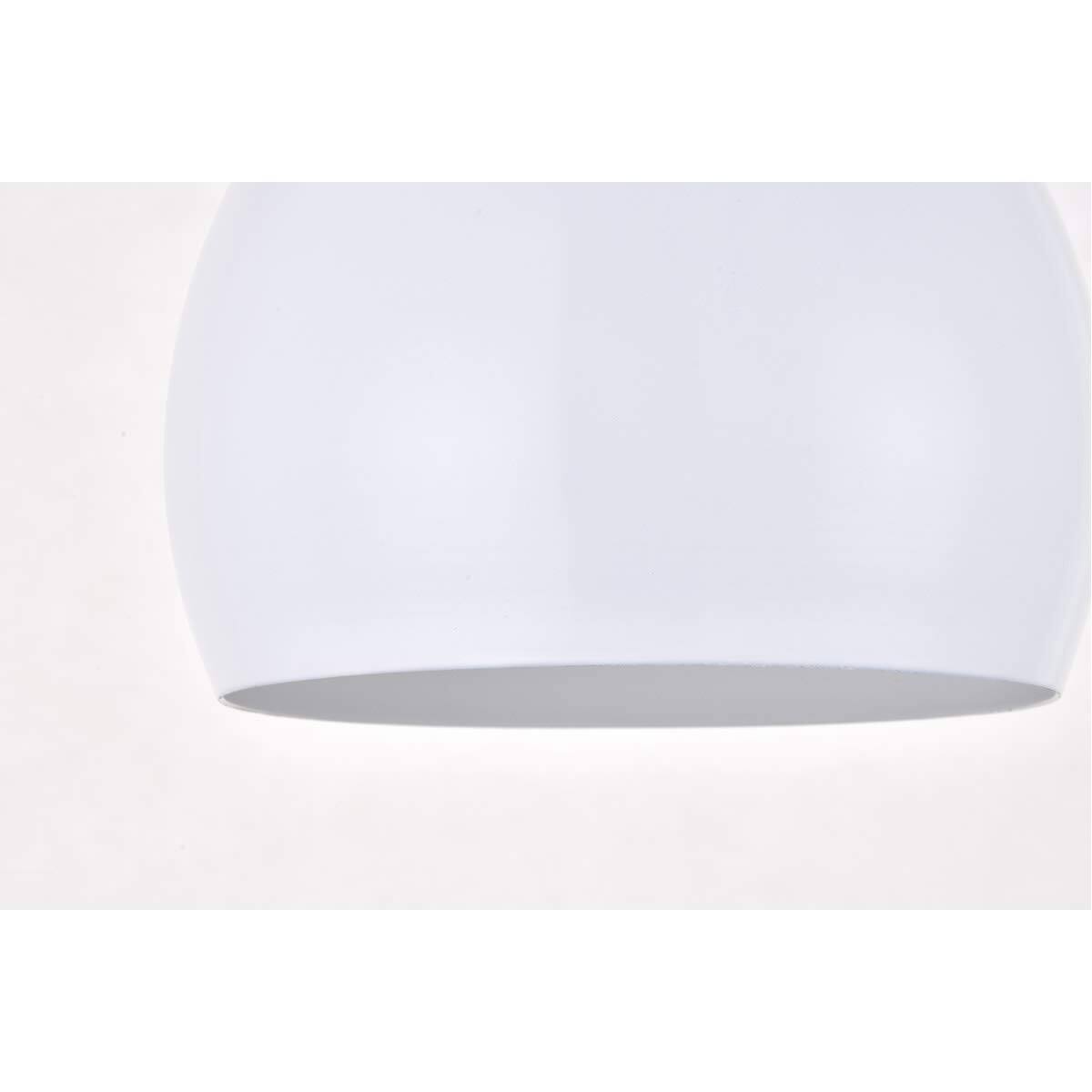 Back. Living District - Nora 1 Light White Pendant - White.