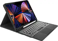 Angle. SaharaCase - Keyboard Folio Case for Apple iPad Pro 11" (2nd, 3rd, and 4th Gen 2020-2022) - Black.