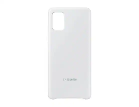 Front. Samsung - Samsung Galaxy A51 Soft Touch Silicone Cover | Color: White - white.