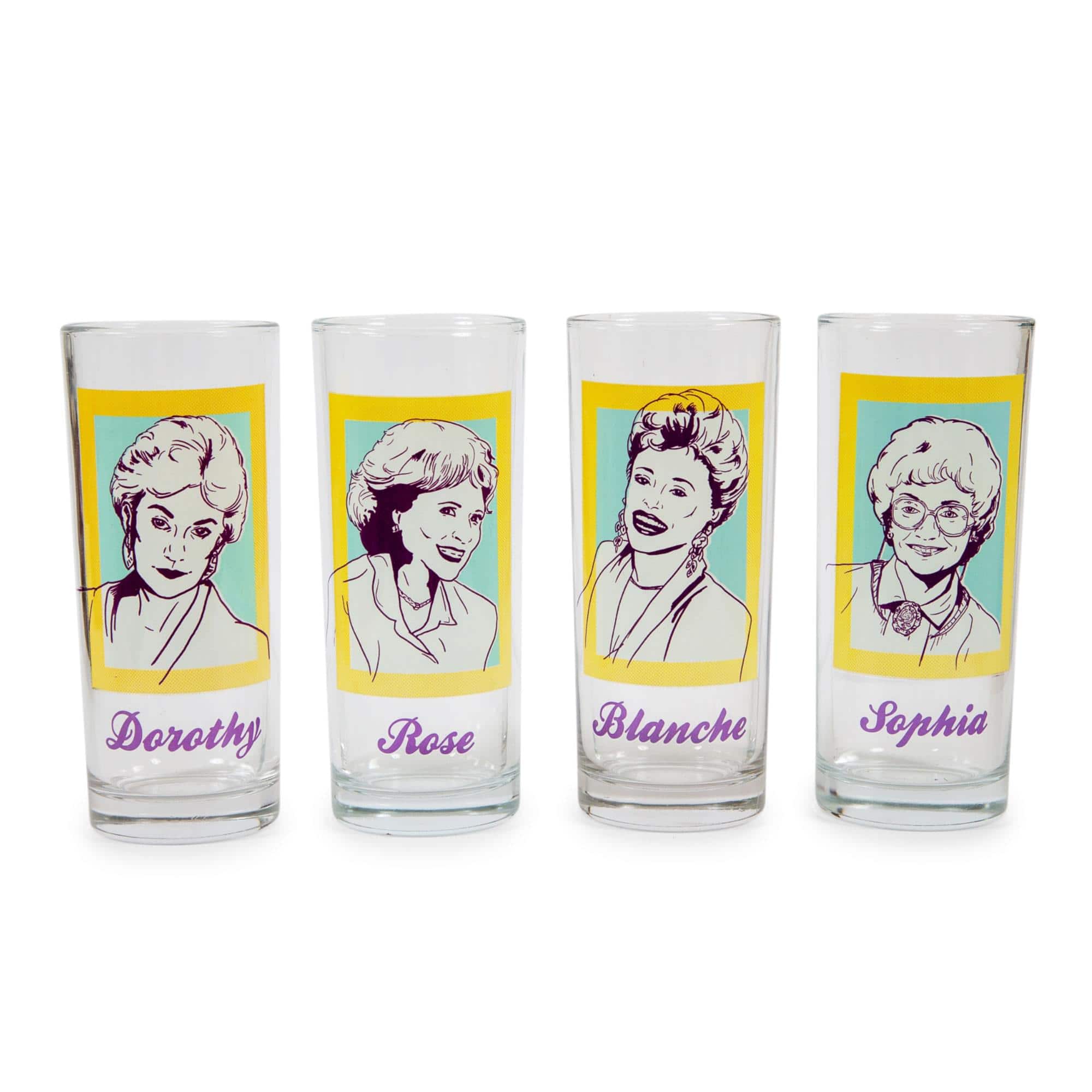Silver Buffalo - The Golden Girls 4 Piece 10-Ounce Glass Tumbler Set - Yellow price history on PriceWatchPro