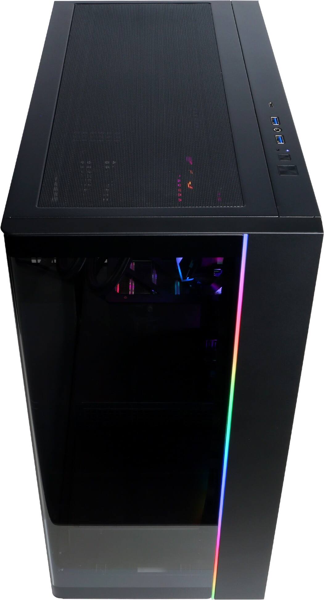Alt View 1. CyberPowerPC - Gaming Desktop - AMD Ryzen 7 9700X 2024 - NVIDIA GeForce RTX 5070 12GB - 32GB DDR5 Memory - 2TB SSD Storage - Black.