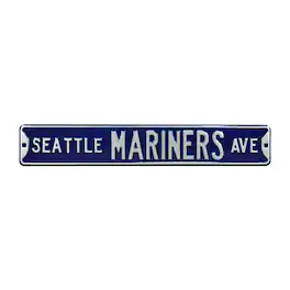 Authentic Street Signs - Seattle Mariners 6" x 36" Steel Ave Sign Wall Art - Navy