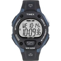 Timex - Men's IRONMAN Classic 30 38mm Watch - Black/Dark Blue - Front_Zoom