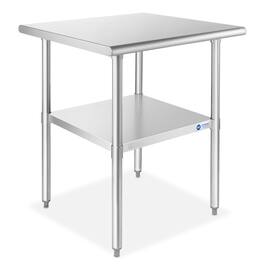 GRIDMANN - 30 x 30-in NSF Stainless Steel Prep and Work Table - Silver