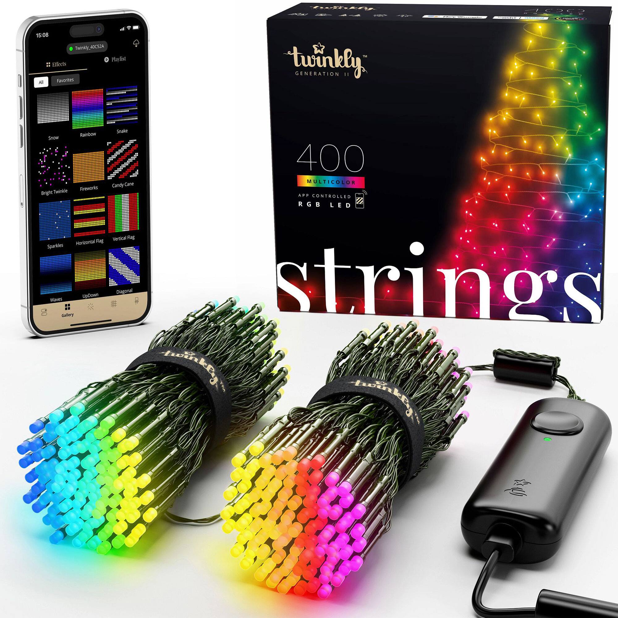Twinkly Strings App Controlled Smart LED Christmas Lights 400 105 Ft ...
