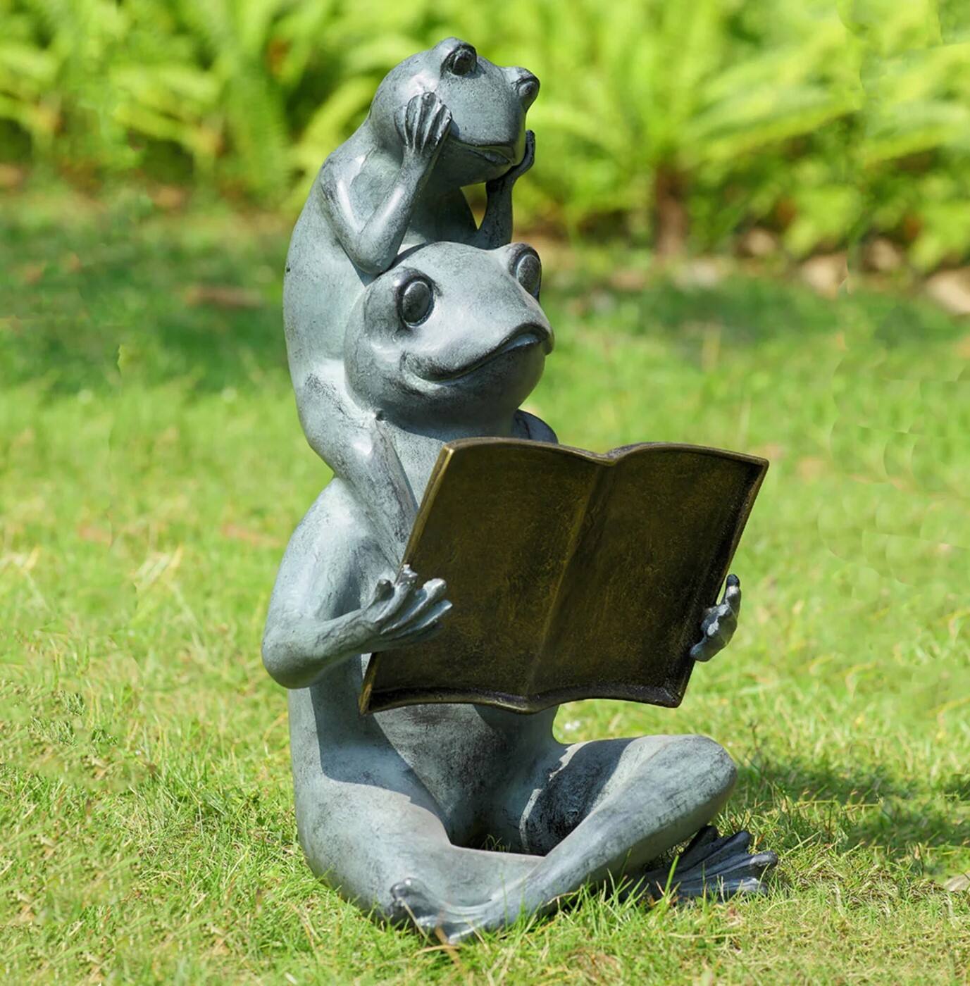 Alt View 1. SPI Home - SPI Eager Readers Garden Sculpture Outdoor Décor - Multicolored.