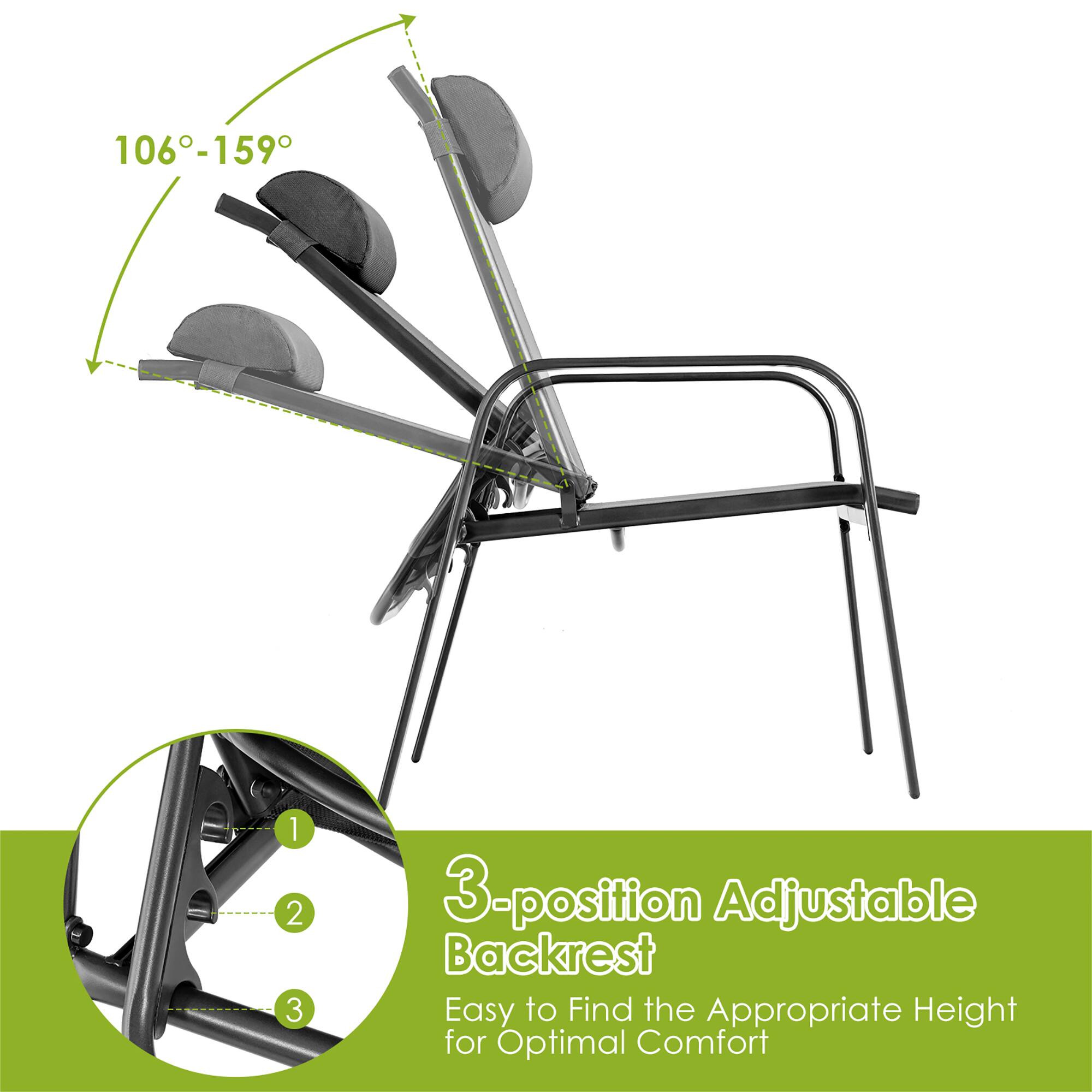 106-159, 3-position Adjustable Backrest, Easy to Find the Appropriate Height for Optimal Comfort