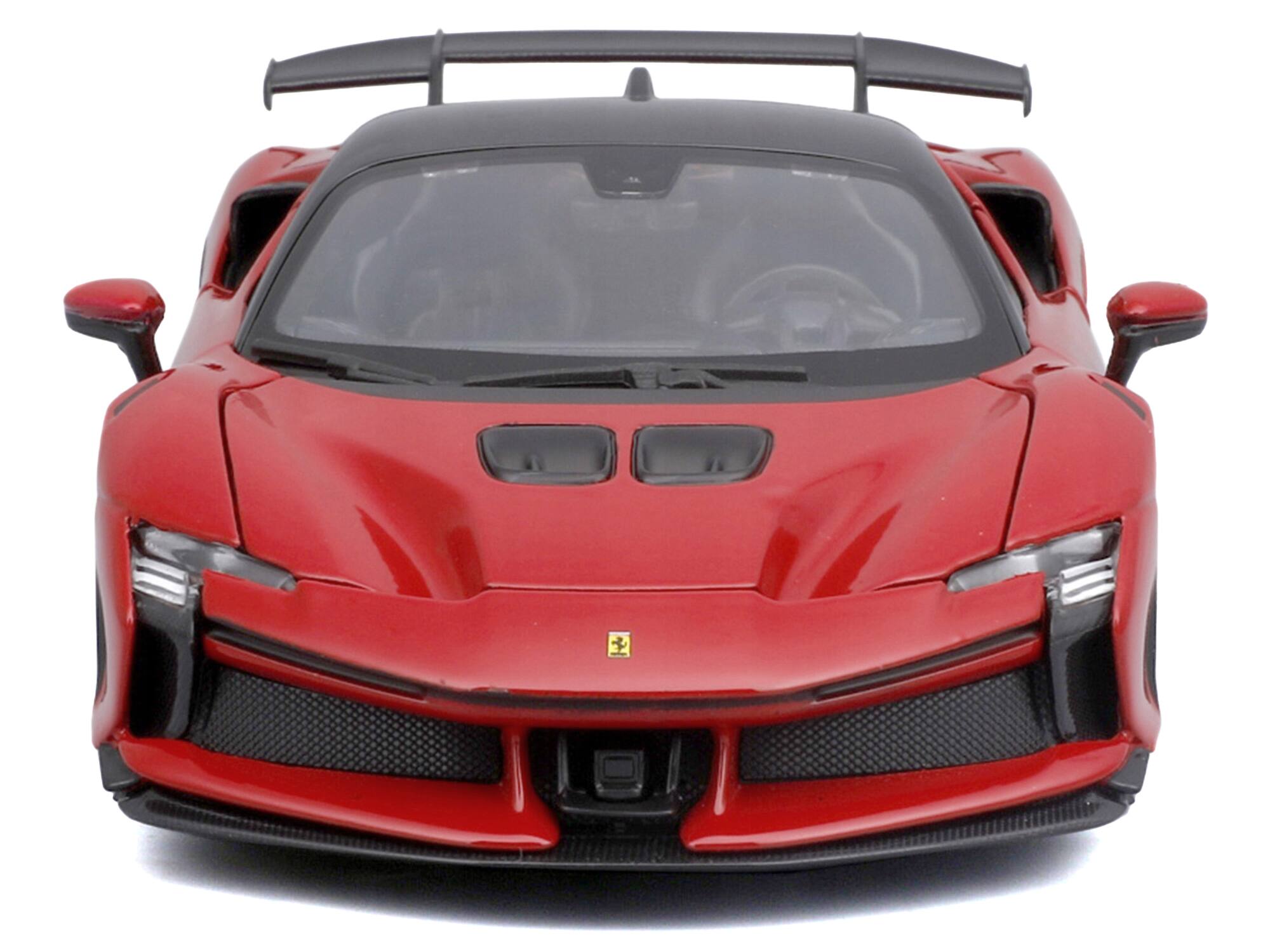 Alt View 3. Bburago - Ferrari SF90 XX Stradale Red with Black Top "Race and Play" Series 1/24 Diecast Model Car by Bburago.