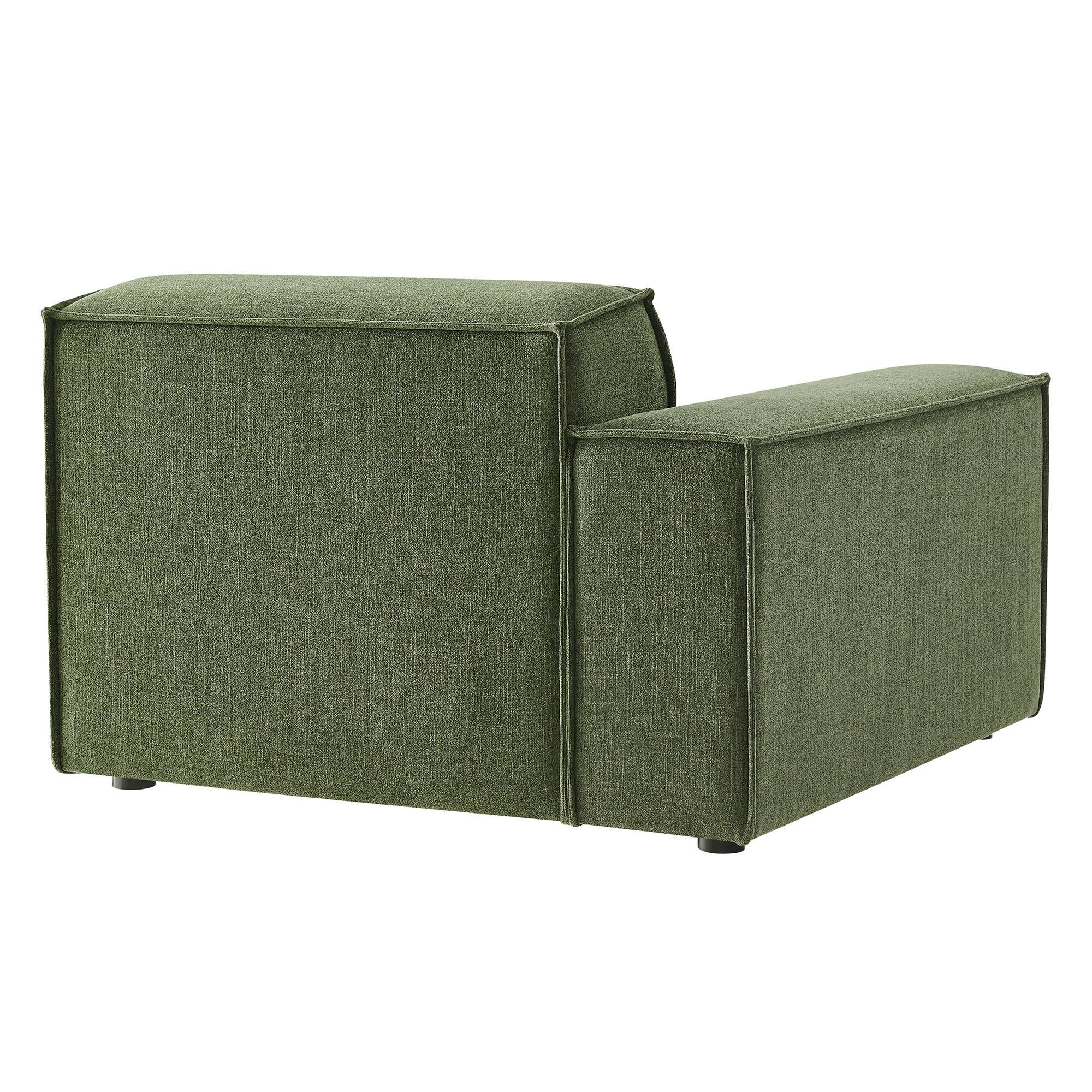 Alt View 5. Modway - Restore Performance Fabric Upholstered Left-Facing Modular Lounge Chair by Modway - Foliage.