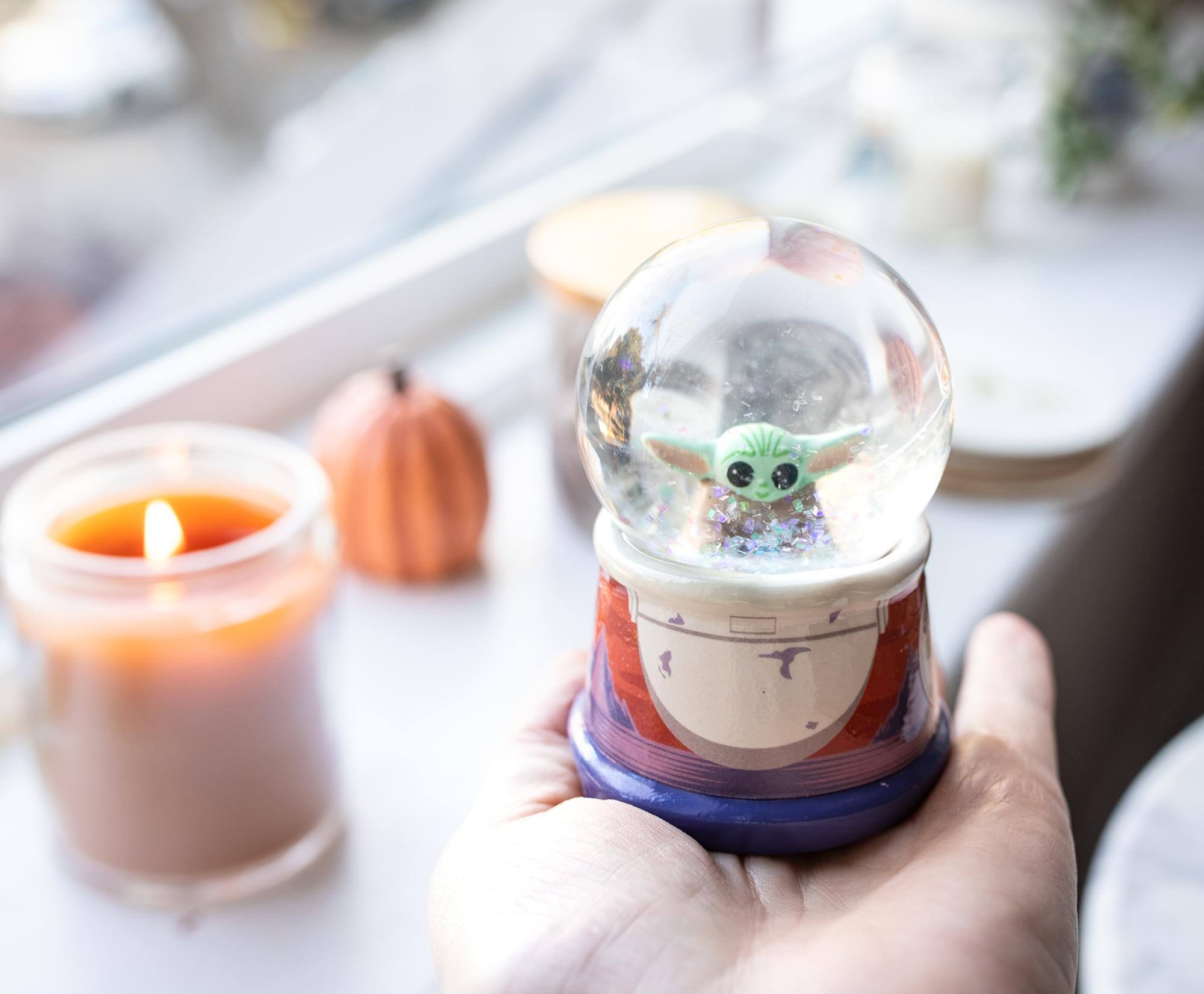 Alt View 10. Star Wars - Star Wars: The Mandalorian The Child Hover Pod Light-Up Mini Snow Globe - Blue.