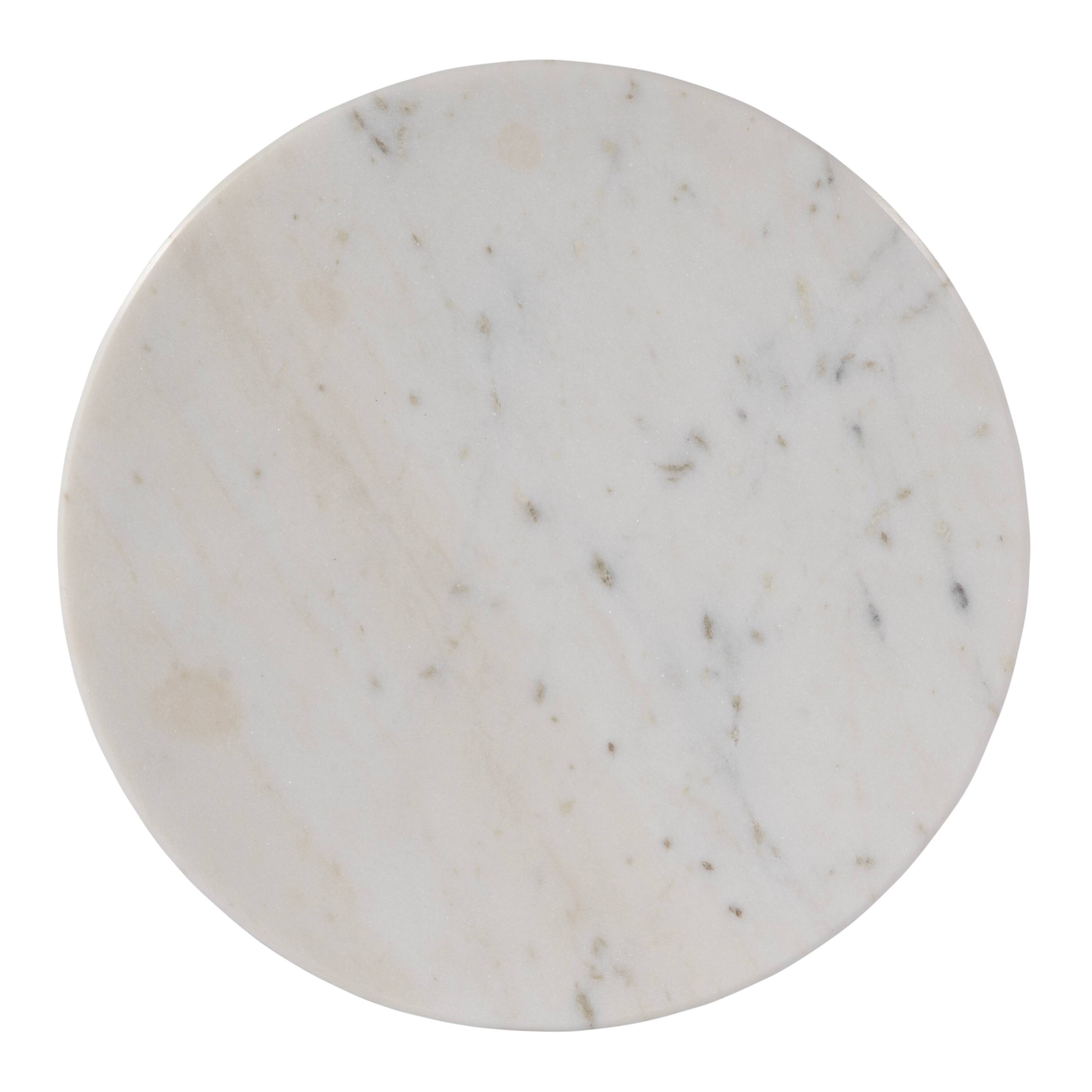 Alt View 3. Butler Specialty - Newton 12 in. W Round Marble and Wood Side Table - Brown.
