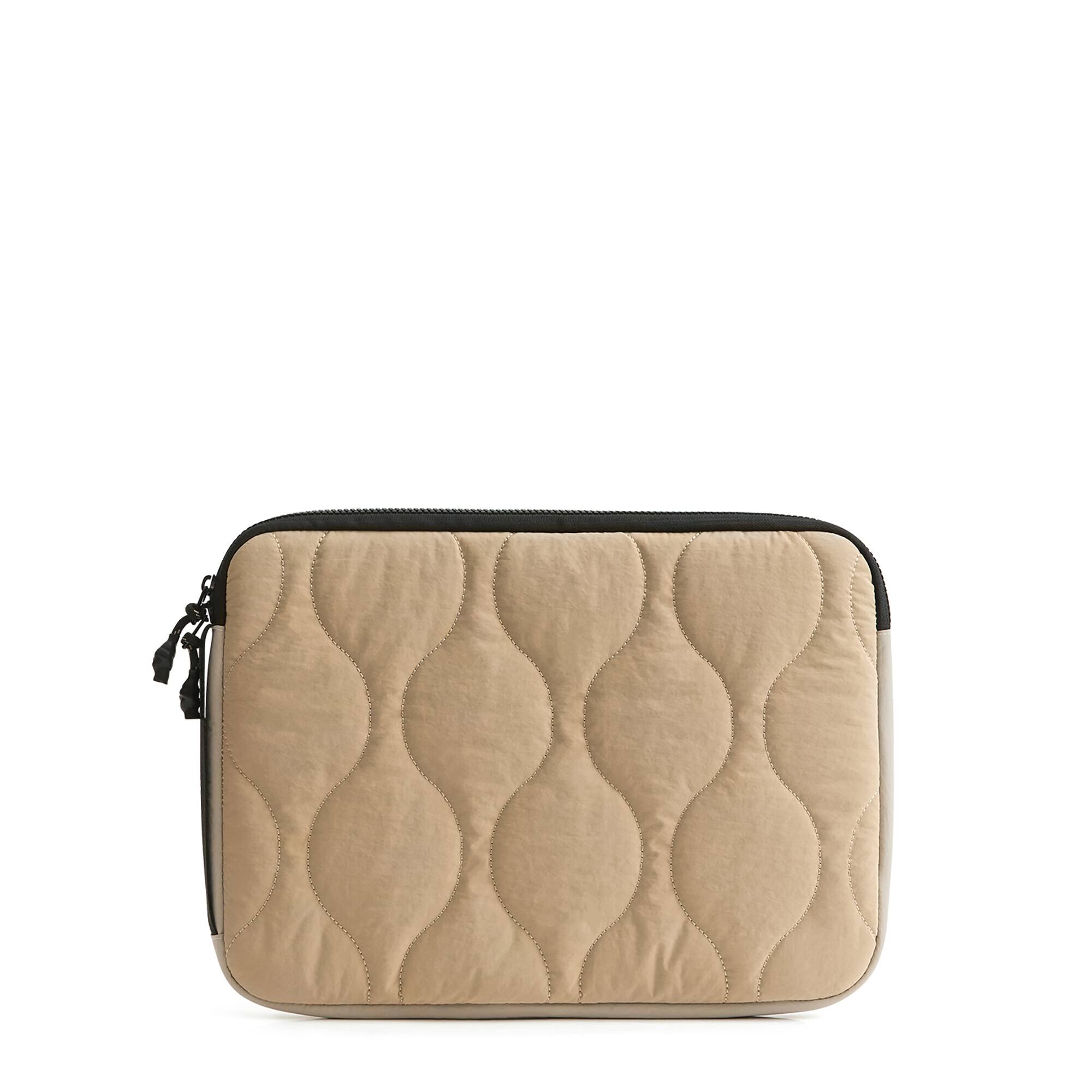 Back. Bagsmart - Paz 14 Inch Laptop Sleeve Case, Shockproof Laptop Cover Compatible for MacBook Air Dell HP Lenovo Asus Acer - Grullo.