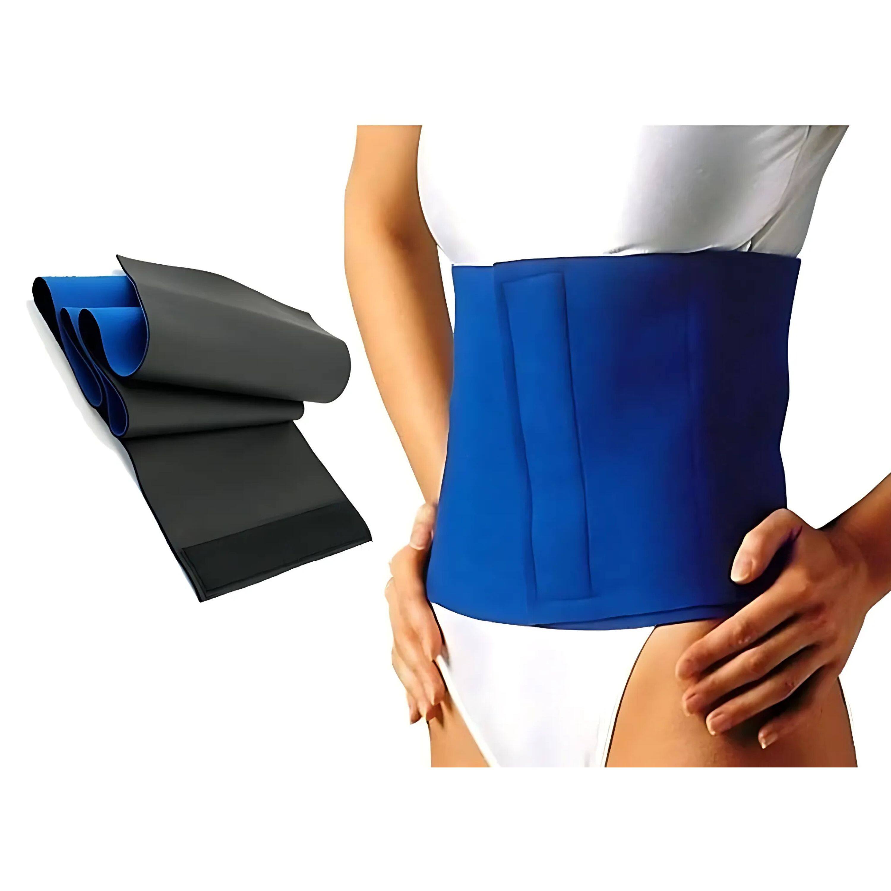 Angle. Kitcheniva - Waist Trimmer Belt Sweat Band Wrap Fat Burner One Size - Blue.