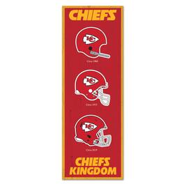 WinCraft - Kansas City Chiefs 6" x 17" Logo Evolution Wood Sign - Multicolor