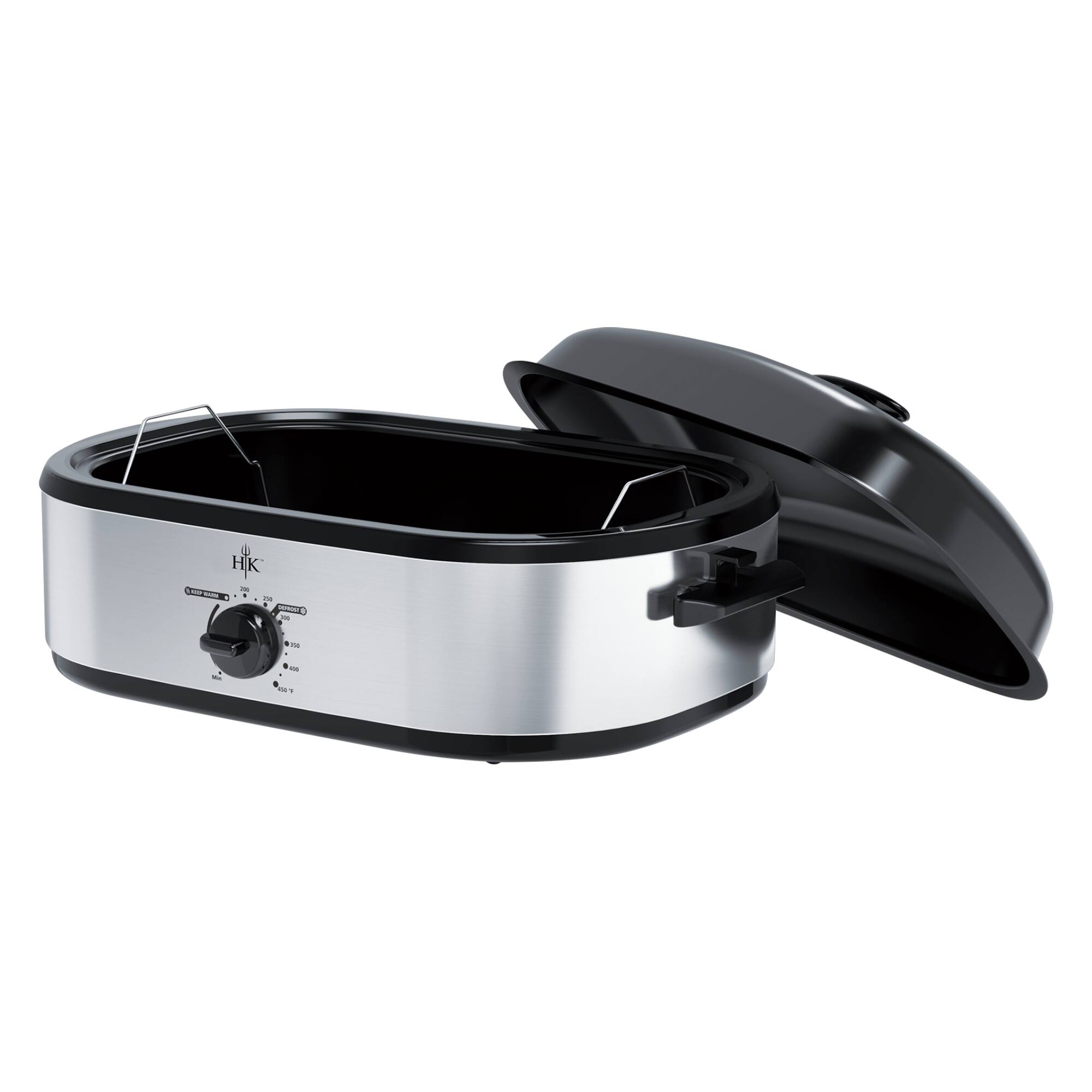 Front. Hell's Kitchen - Hell's Kitchen 18-Quart Electric Roaster - Black.