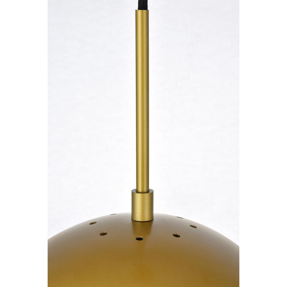 Back. Living District - Eclipse 1 Light Brass Pendant With Frosted White Glass - Brass And Frosted White.