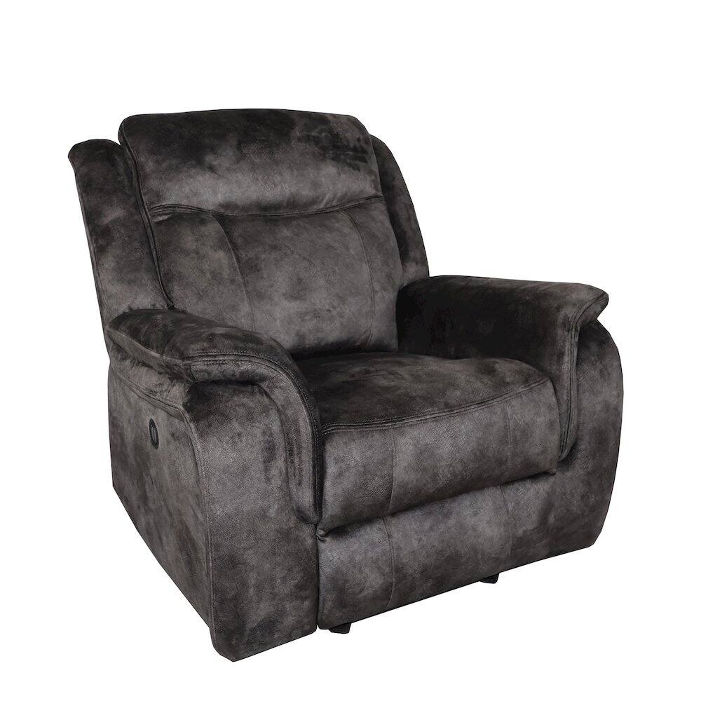 Front. New Classic Furniture - Park City Glider Recliner W/Pwr Fr-Slate - Grey.