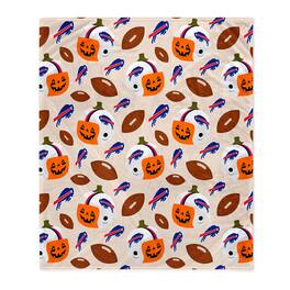 Pegasus - Buffalo Bills 60" x 70" Pumpkin Helmet Corral Fleece Blanket - Multicolor