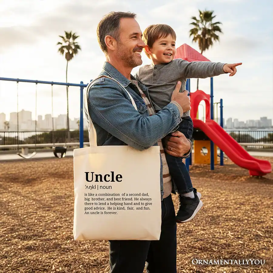 OrnamentallyYou Uncle Definition Canvas Tote Bag, Funny Family Gift ...