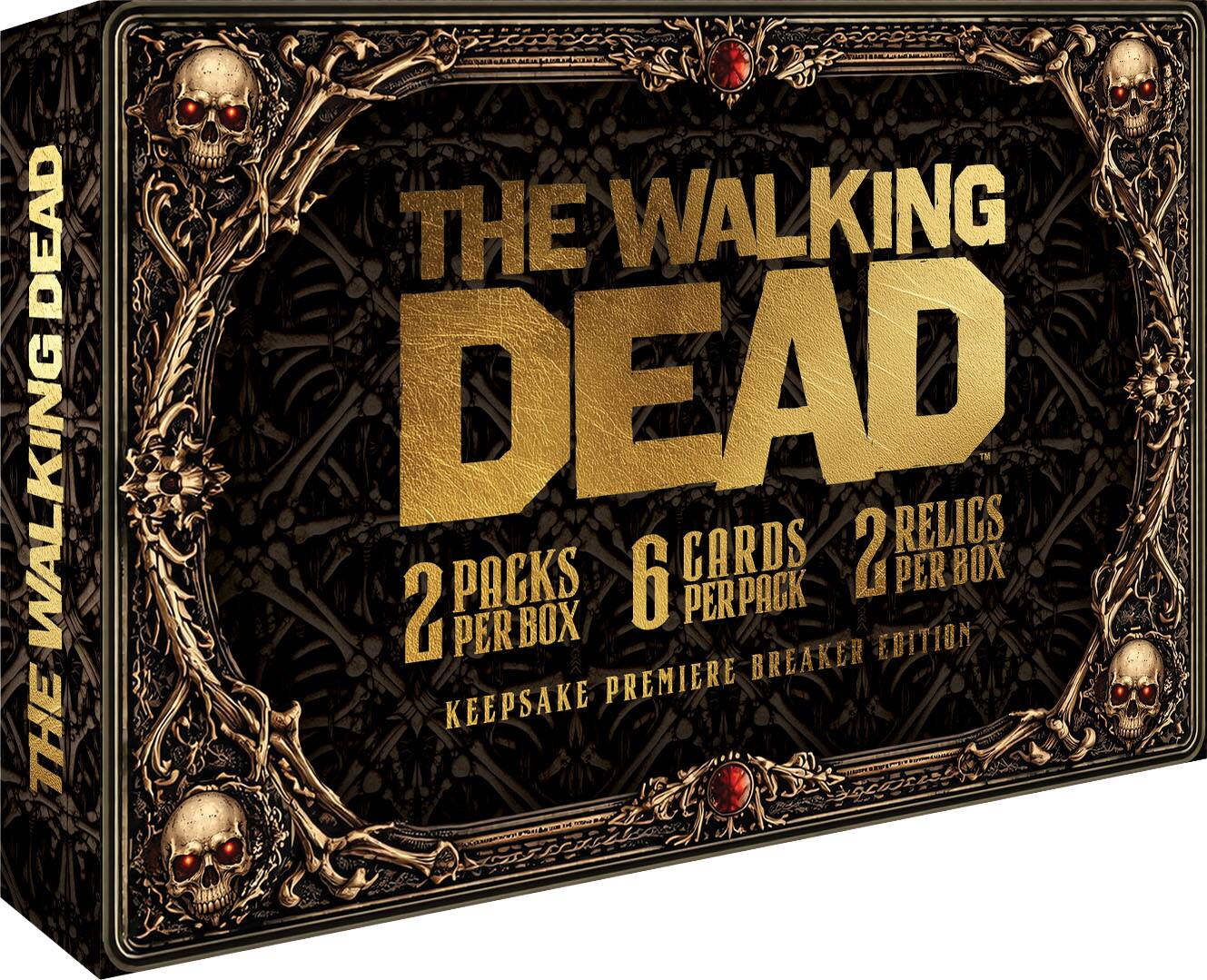 DEAD WALKING DEAD THE  
THE WALKING DEAD RELICS PACKS CARDS 2 PER BOX 6 PER PACK 2 RELICS PER BOX BREAKER EDITION PREMIERE KEEPSAKE