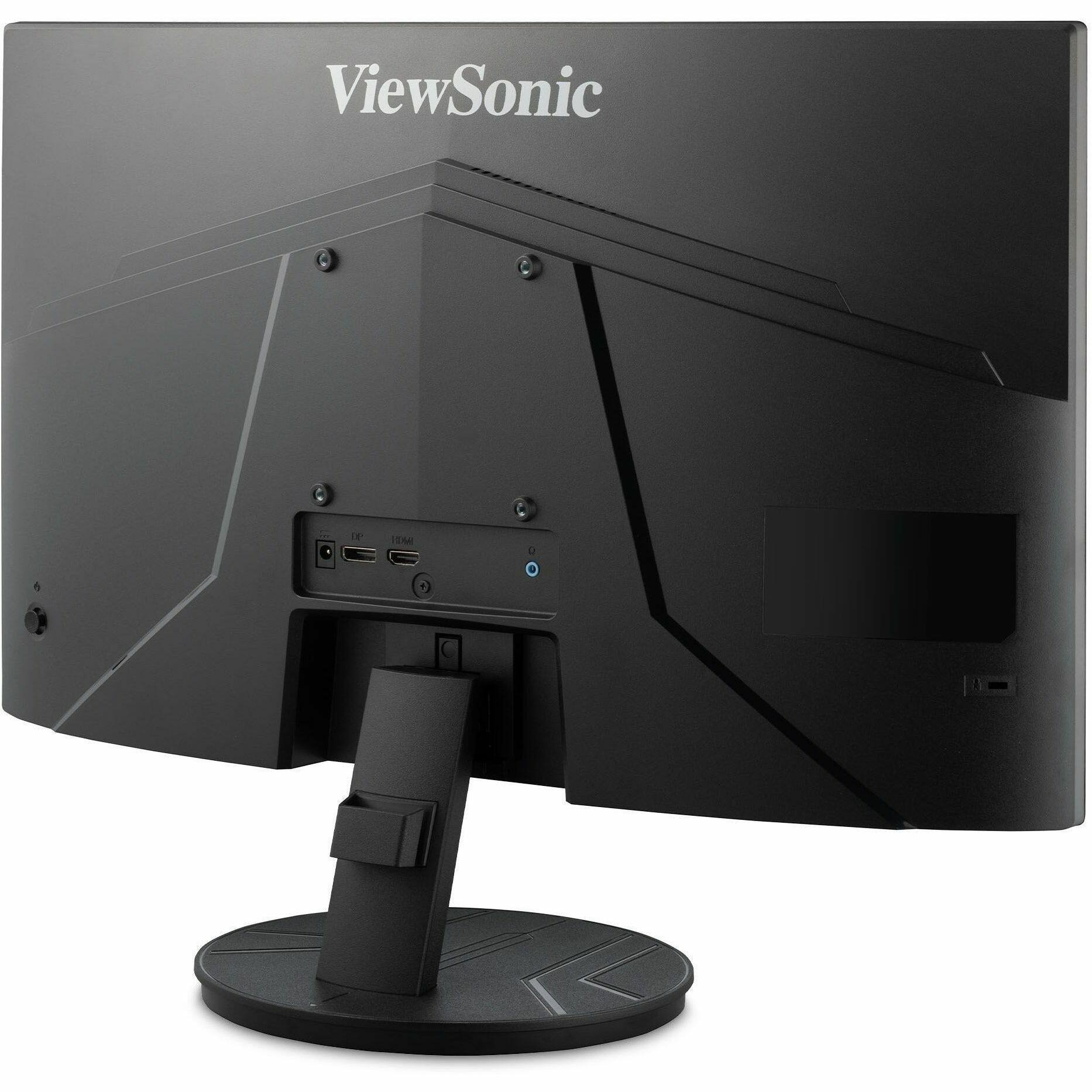 Alt View 3. ViewSonic - ViewSonic VA2416C 24 Inch Full HD 1080p Frameless Curved Monitor with Variable Refresh Rate, Eye Care, HDMI, and Display - Black.