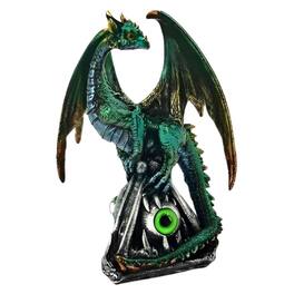 FC Design - 4"H Dragon on Triagle with Eye Figurine Statue Office/Computer Desk Tabletop Medieval Gaming Home Decor Gift - Multi-Color
