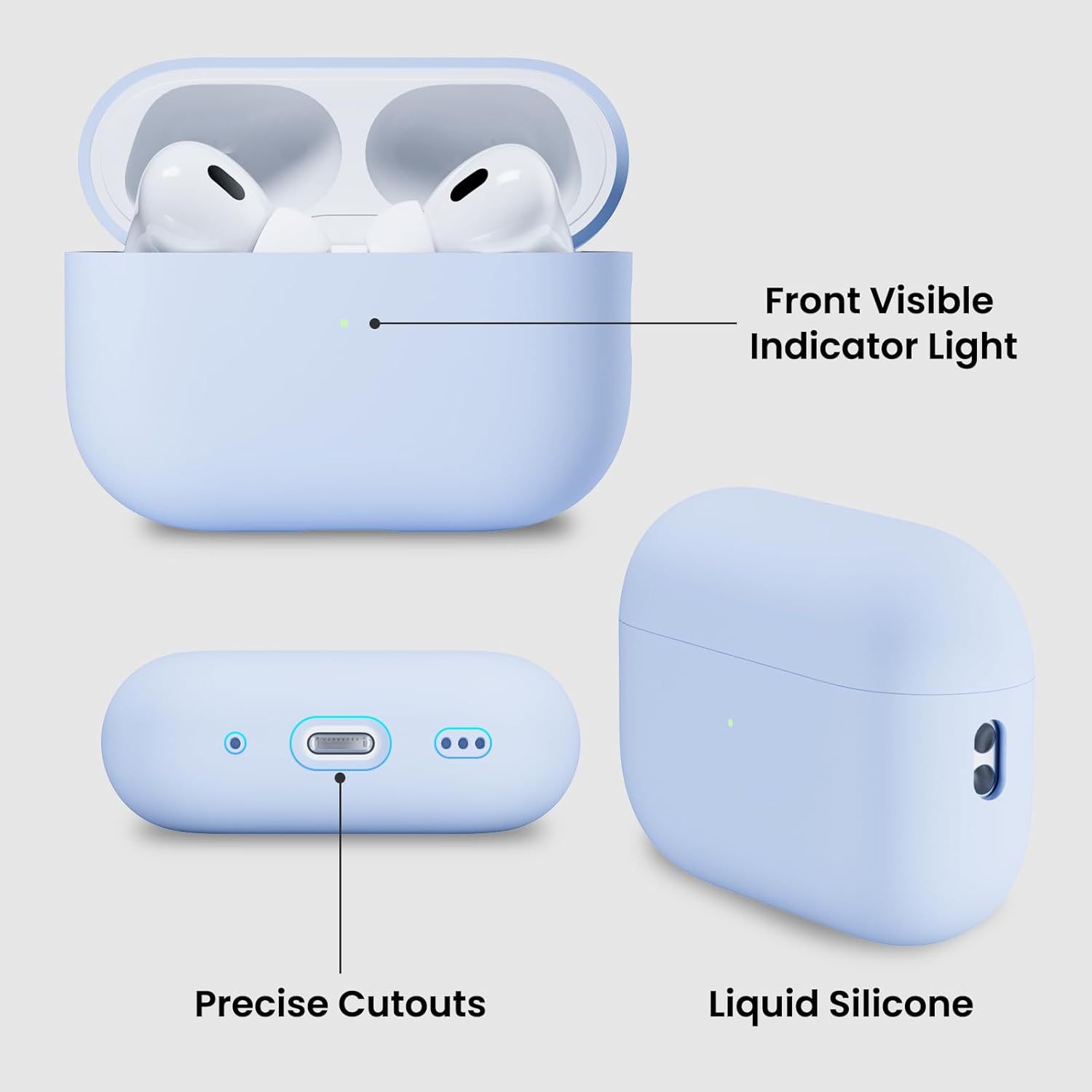 Front Visible Indicator Light, Precise Cutouts, Liquid Silicone