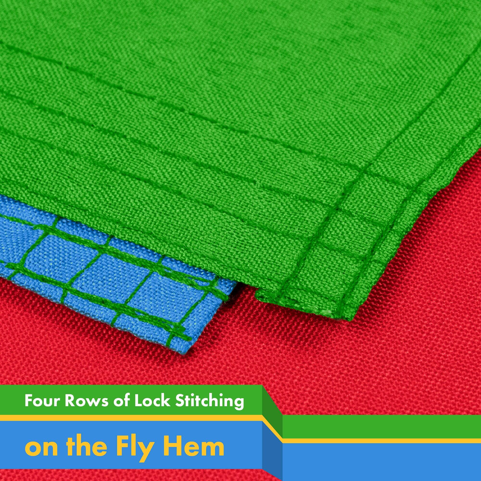 Four Rows of Lock Stitching on the Fly Hem