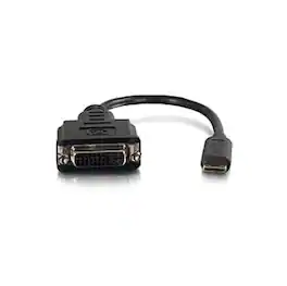 C2G - Refurbished Excellent - 8in Mini HDMI to DVI Adapter - Mini HDMI Adapter - Male to Female DVI-D/HDMI for Video Device, Notebook, Monitor - Black